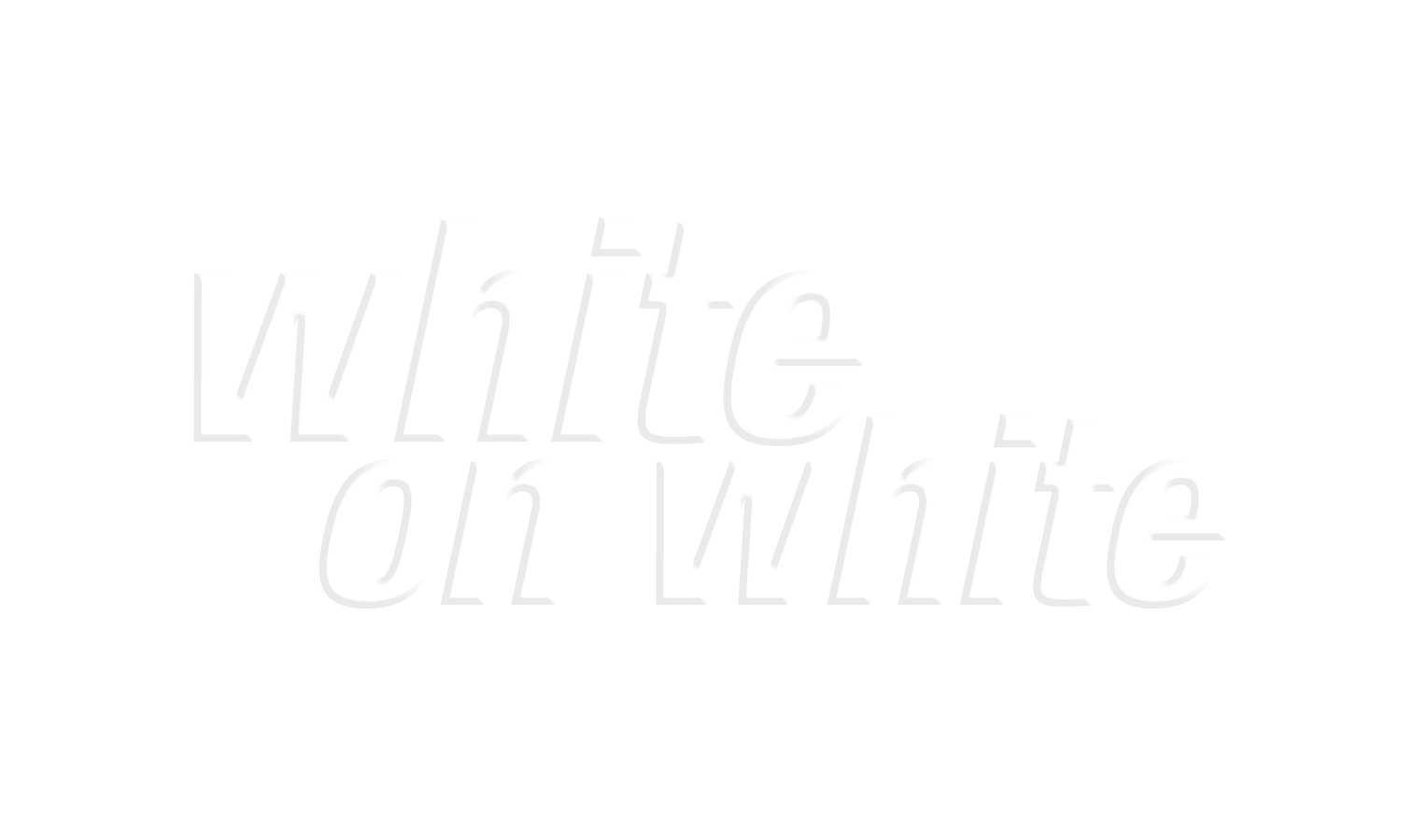 White on white text