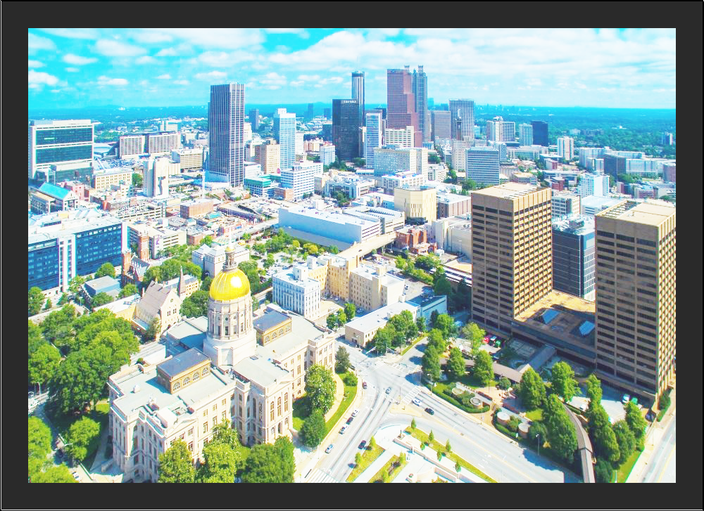 Redesigned view of Downtown Atlanta, Georgia